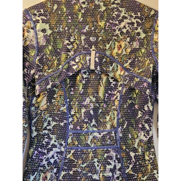 Lululemon Zip Up Athletic Jacket Size 4 Floral Print - Picture 4 of 6